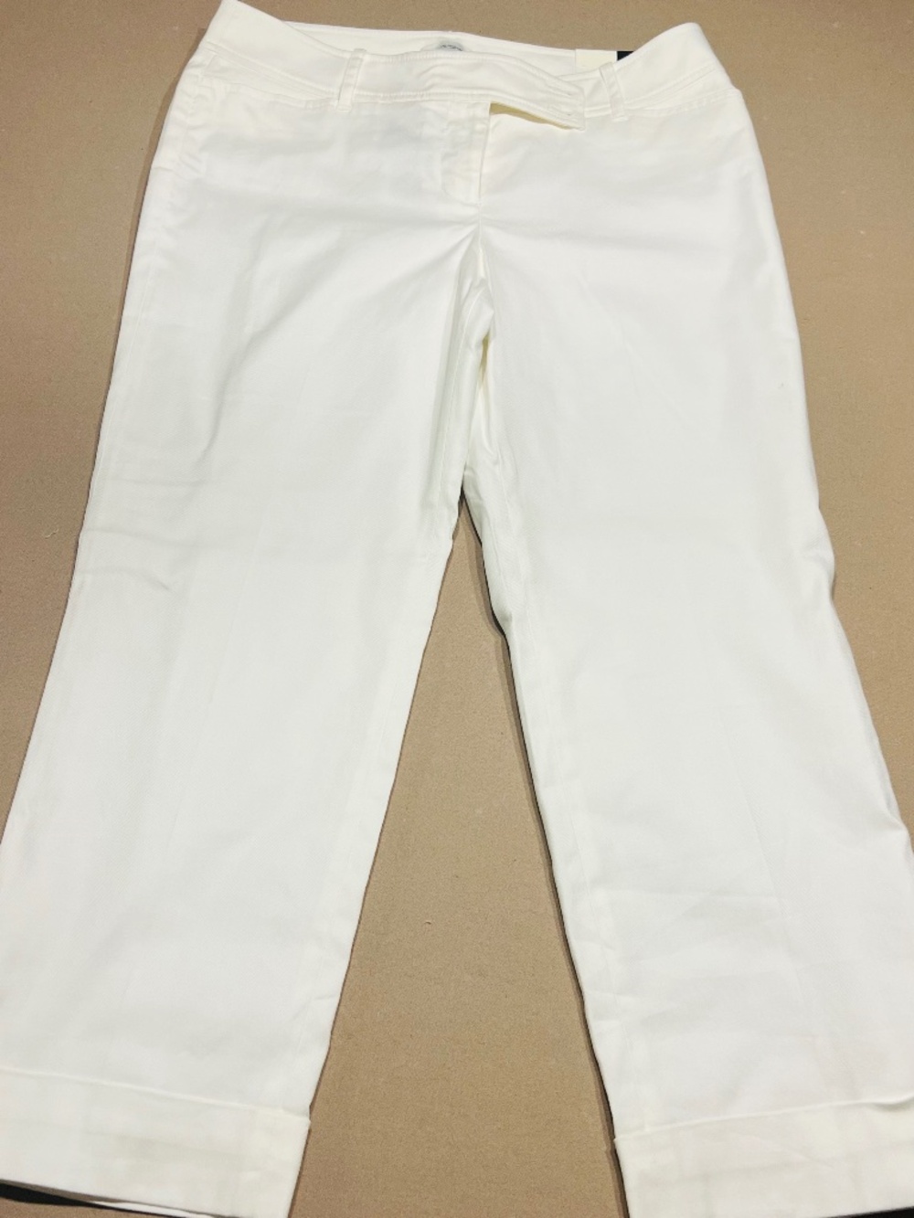 LOFT White Crop Pants